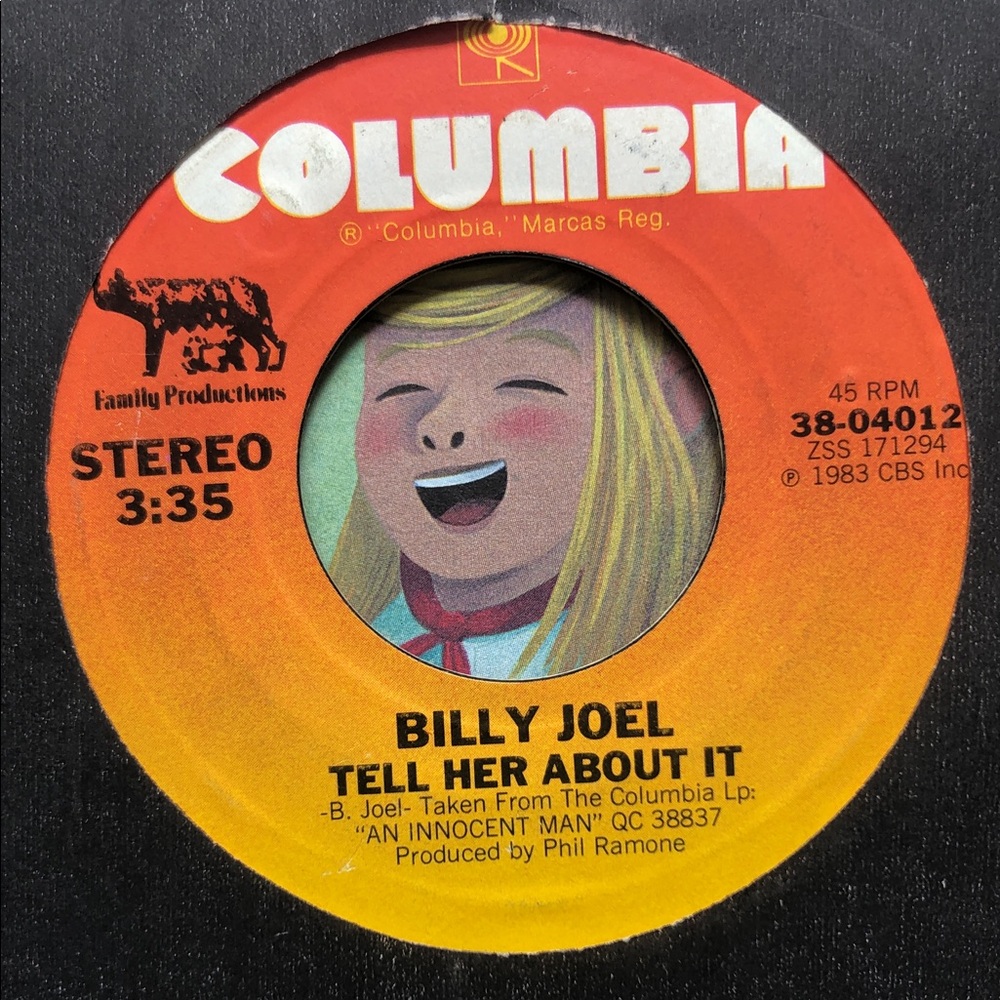 Billy Joel Tell Her About It/Easy Money ‘83